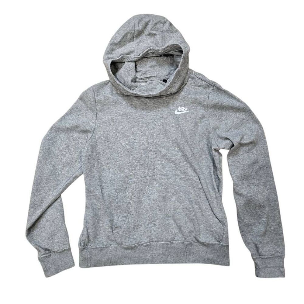 Nike Hoodie Women's Small Gray Funnel Neck Long Sleeve Pullover Gorpcore Stretch